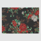 Leuke Kerst Bloempatroon Weefselpapier Tissuepapier (Voorkant)