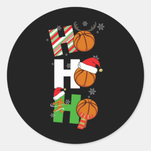 Leuke Kerst Bysketbyll Pyjama Speler Matching C Ronde Sticker