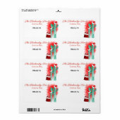 Leuke kerst cactus papier label naam tag (Full Sheet)