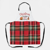 Leuke kerst calorieën tellen niet schort (Voorkant)