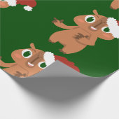 Leuke kerst Capybara Santa Claus Cadeaupapier (Hoek)
