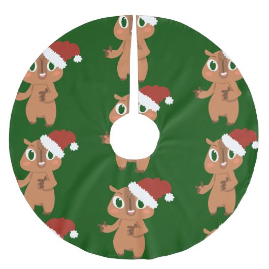 Leuke kerst Capybara Santa Claus Kerstboom Rok (Voorkant)
