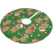 Leuke kerst Capybara Santa sneeuwvlokken Kerstboom Rok (Gekanteld)