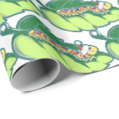 Leuke Kerst Caterpillar Patroon Aangepaste vakanti Cadeaupapier (Rol Hoek)