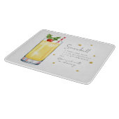 Leuke kerst cocktail sneeuwbal recept Waterverf Snijplank (Hoek)