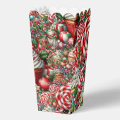 Leuke kerst cupcakes rode streep stokken bedankdoosjes (Voorkant)