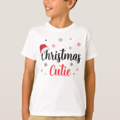 Leuke Kerst Cutie Santa Hat T-shirt (Voorkant)