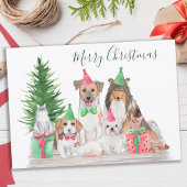 Leuke kerst dieren hond kat puppy kitten feestdagenkaart