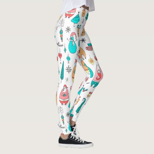Leuke Kerst Dieren & Kerstmis Symbolen Leggings (Rechts)