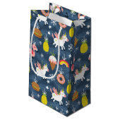 Leuke Kerst Eenhoorns en Flamingo's Patroon Klein Cadeauzakje (Achterkant Gekanteld)