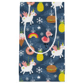 Leuke Kerst Eenhoorns en Flamingo's Patroon Klein Cadeauzakje (Voorkant)