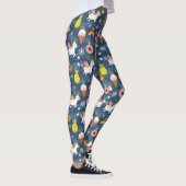 Leuke Kerst Eenhoorns en Flamingo's Patroon Leggings (Rechts)