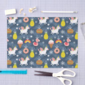 Leuke Kerst Eenhoorns en Flamingo's Patroon Tissuepapier (Craft)