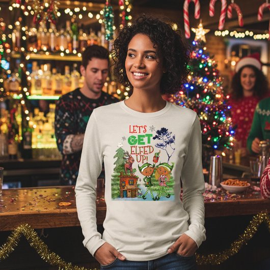 Leuke Kerst Elf Feestje Tri-Blend Shirt