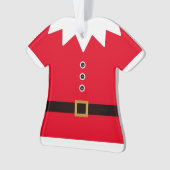 Leuke kerst elf pak beeldje gepersonaliseerd ornament (voorkant)