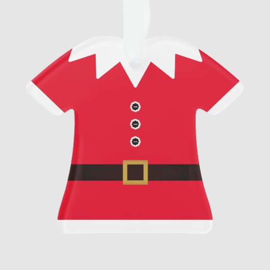 Leuke kerst elf pak beeldje gepersonaliseerd ornament (voorkant)