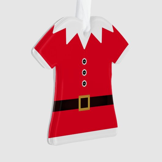Leuke kerst elf pak beeldje gepersonaliseerd ornament (voorkant)