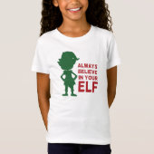Leuke kerst elf vakantie thema grappige woordspeli t-shirt (Voorkant)