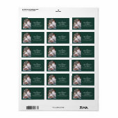 Leuke Kerst Familie Foto Retouradres Mailing Etiket (Full Sheet)