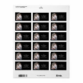 Leuke Kerst Familie Foto Retouradres Mailing Etiket (Full Sheet)