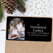 Leuke Kerst Familie Foto Retouradres Mailing Etiket
