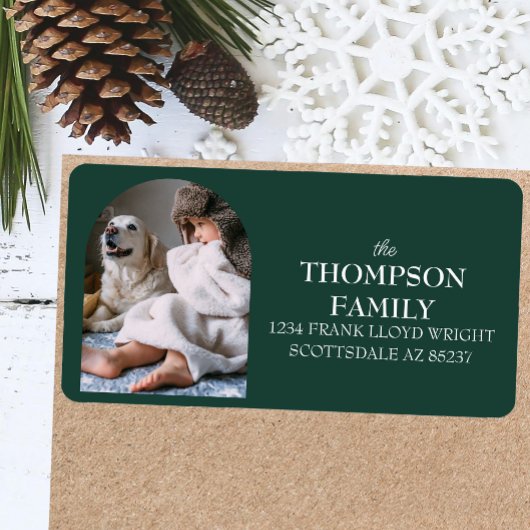 Leuke Kerst Familie Foto Retouradres Mailing Etiket