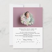 Leuke kerst Feestdagen foto geboorte bekendmaking (Achterkant)