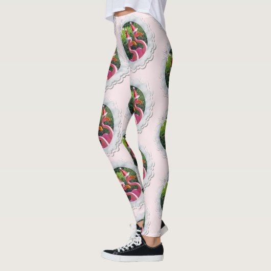 Leuke kerst flamingo leggings! leggings (Links)
