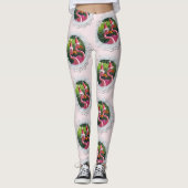 Leuke kerst flamingo leggings! leggings (Voorkant)