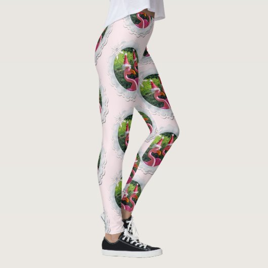 Leuke kerst flamingo leggings! leggings (Rechts)