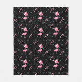 Leuke kerst flamingo met sneeuwvlokken fleece deken (Voorkant)