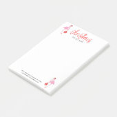 Leuke kerst flamingo vrolijk kerst ornament post-it® notes (Schuin)