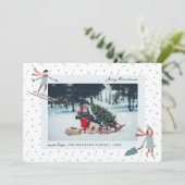 Leuke kerst foto vakantie Kaart (Staand voorkant)