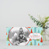 Leuke kerst fotokaart feestdagenkaart (Staand voorkant)