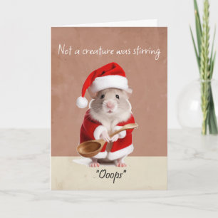 Leuke kerst, geen schepsel was aan het roeren kaart