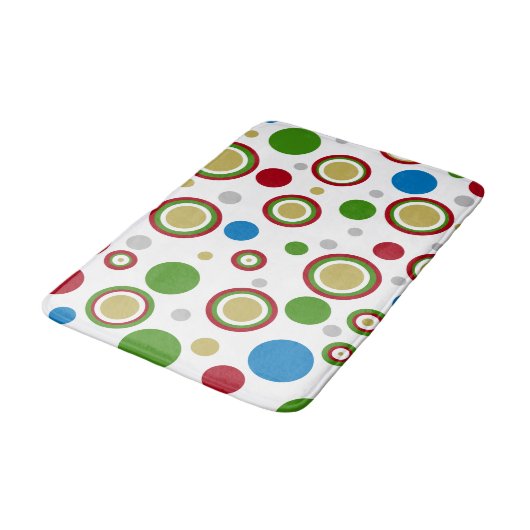 Leuke kerst geometrische rood groen blauw badmat (Gekanteld)