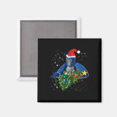 Leuke Kerst Gorilla Tag Magneet (Voorkant / Achterkant)