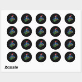 Leuke Kerst Gorilla Tag Ronde Sticker (Vel)