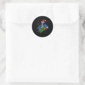 Leuke Kerst Gorilla Tag Ronde Sticker (Tas)