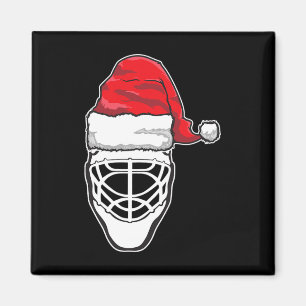 Leuke Kerst Hockey Goalie Masker Santa Hat Xmas Gi Magneet