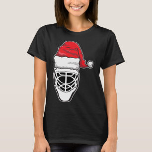 Leuke Kerst Hockey Goalie Masker Santa Hat Xmas Gi T-shirt
