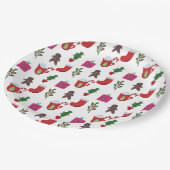 Leuke kerst Hot Chocolade Winter Vakantie Papieren Bordje (Gekanteld)