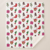 Leuke kerst Hot Chocolade Winter Vakantie Sherpa Deken (Voorkant)
