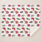 Leuke kerst Hot Chocolade Winter Vakantie Sherpa Deken (Voorkant (horizontaal))