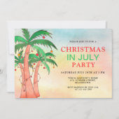 Leuke kerst in juli-feestje  kaart (Voorkant)