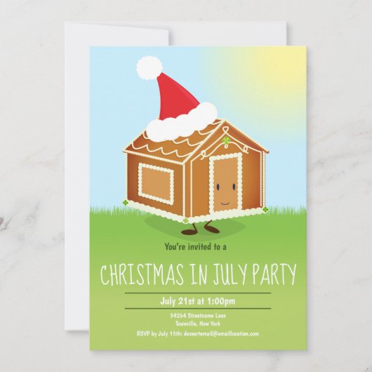 Leuke kerst in juli Uitnodiging (Voorkant)