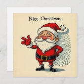 Leuke kerst Kaart – Over It Holiday Santa (Voorkant / Achterkant)