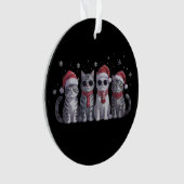 Leuke Kerst Katten Cute Kattenliefhebber Katten Mo Ornament (voorkant)