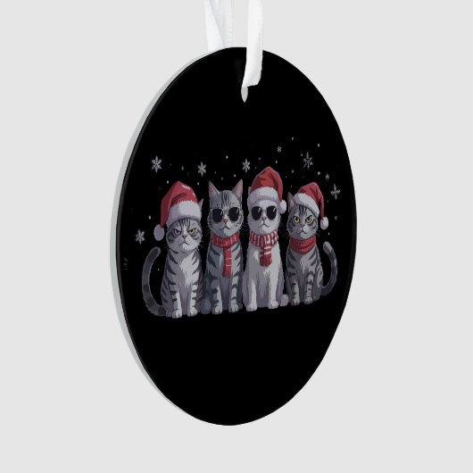 Leuke Kerst Katten Cute Kattenliefhebber Katten Mo Ornament (voorkant)