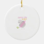Leuke kerst katten keramisch ornament (Achterkant)